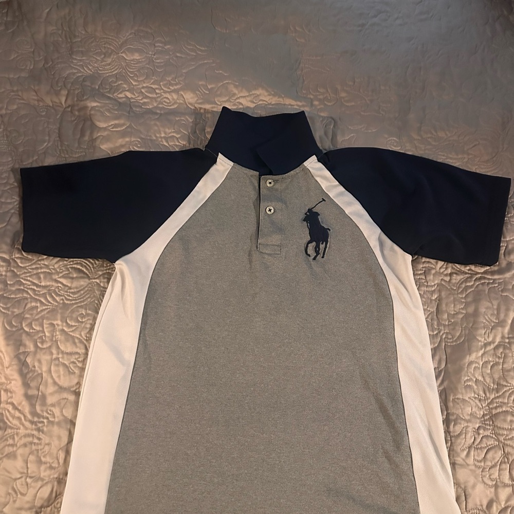 Polo by Ralph Lauren Gray and Blue Classic Polo
